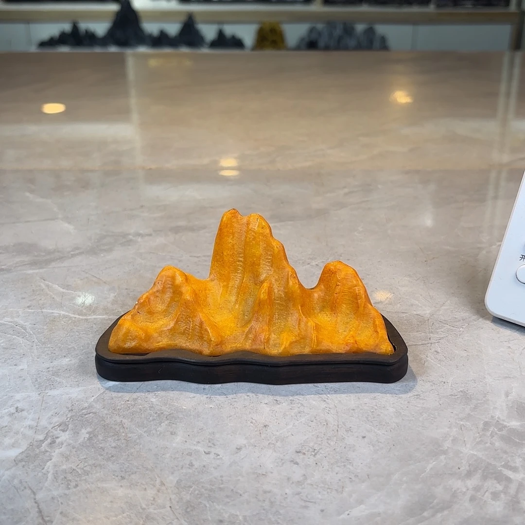 外***人灵璧石手工雕刻奇石摆件