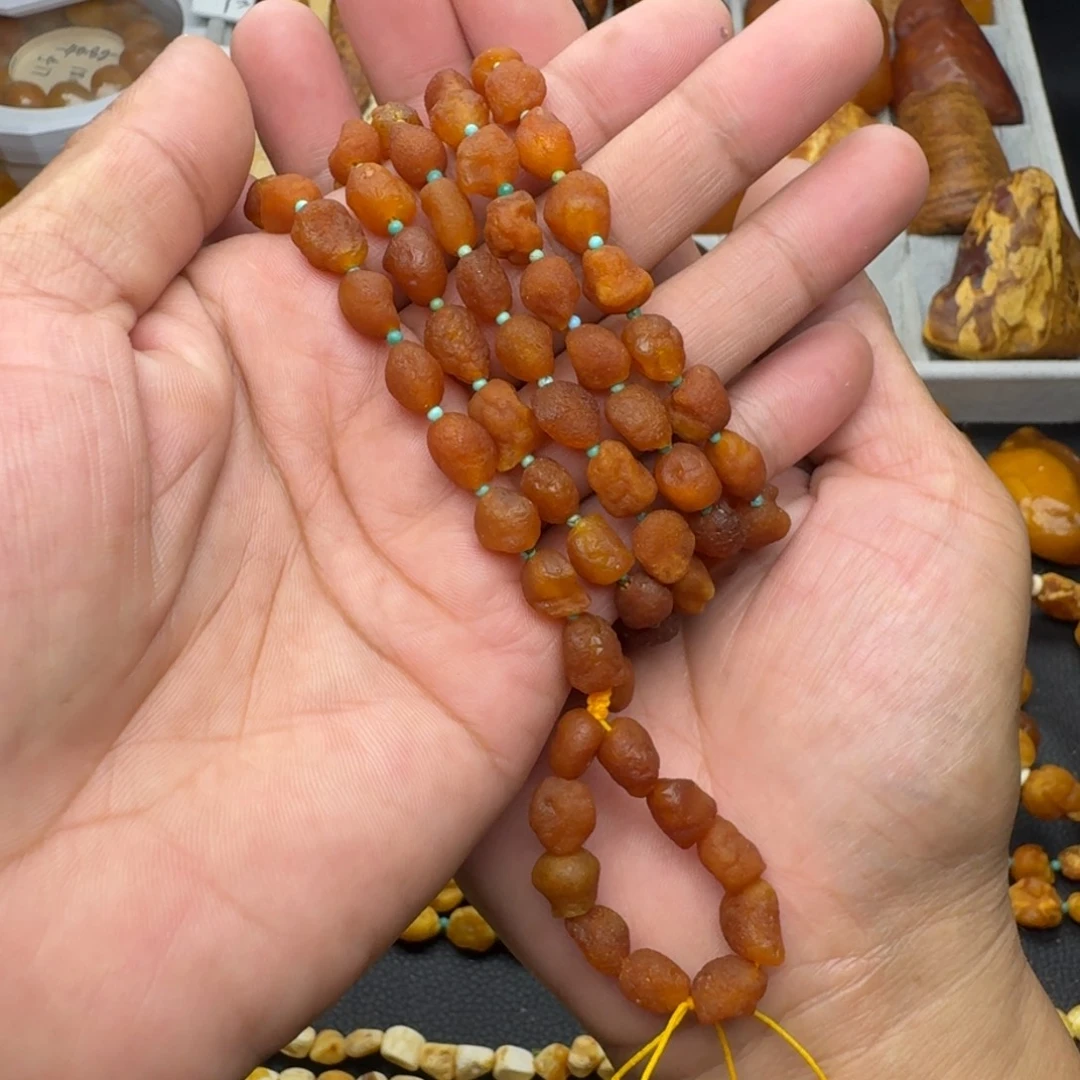 琥珀未镶嵌珠宝奇石天然蜜蜡项链