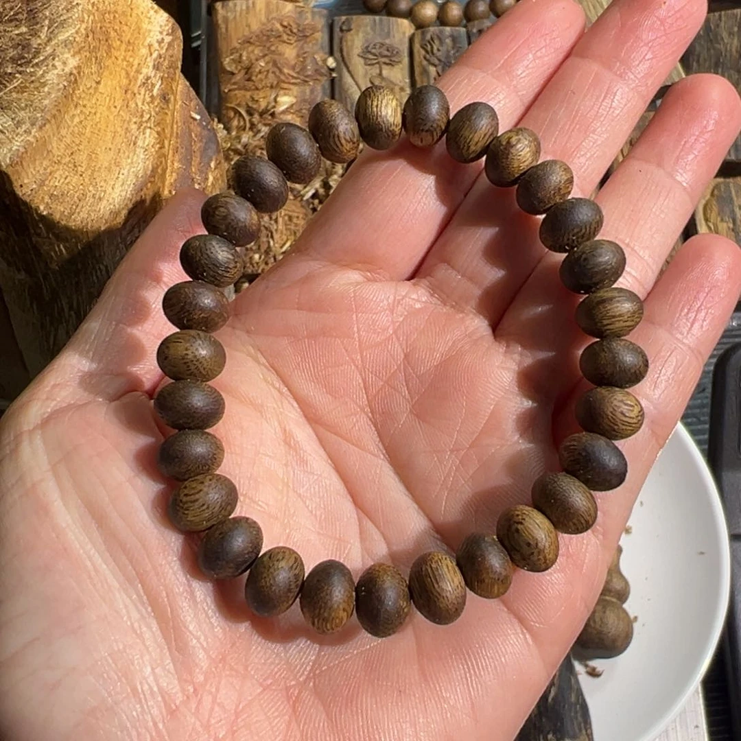 沉香手串白棋楠手串随型卡0.8