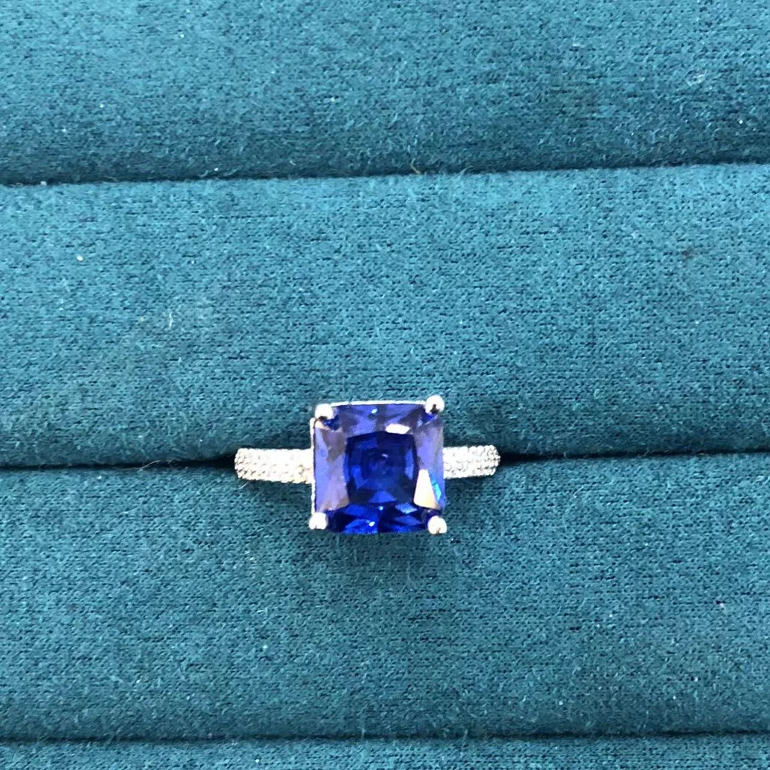 【高端嘉选】克十米尔皇家蓝戒指公主方-----婷