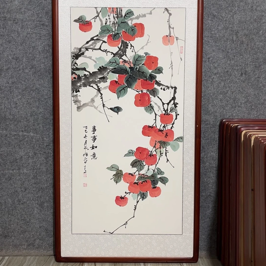 国画书画作品带框63×123