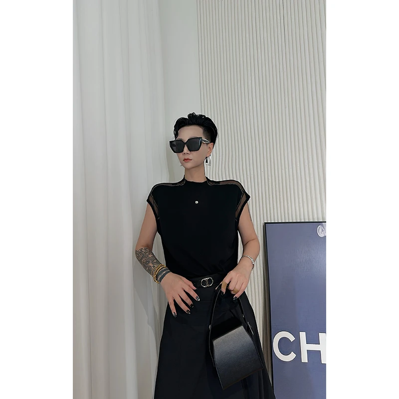 Dan Dan 黑色坎肩针织女