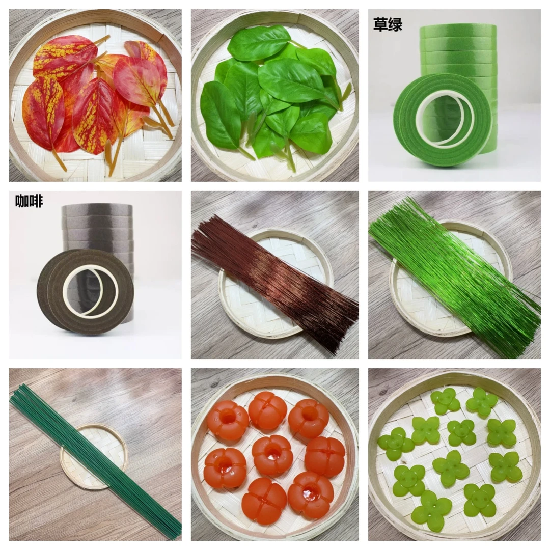 新款高档仿真柿子手工材料