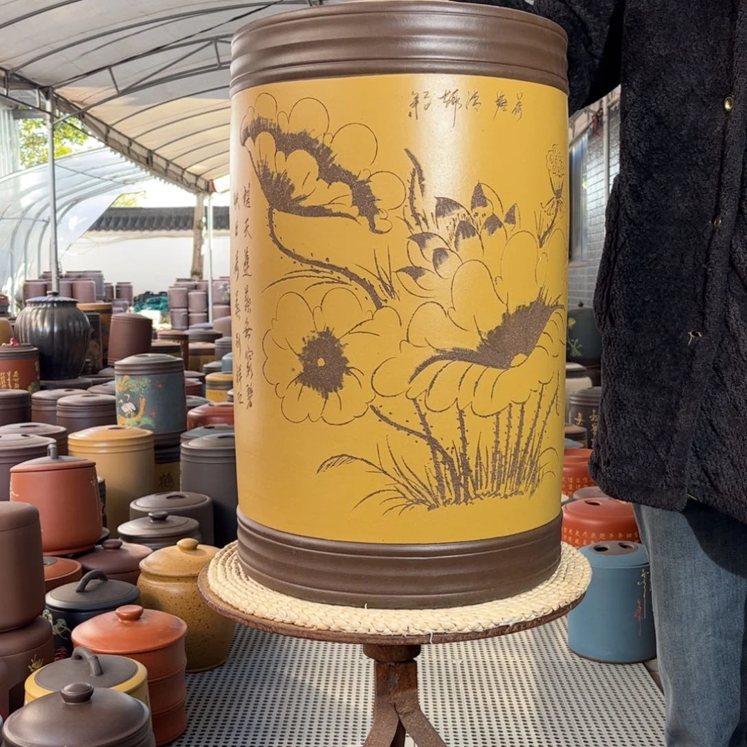 紫砂茶叶罐60 饼茶叶罐