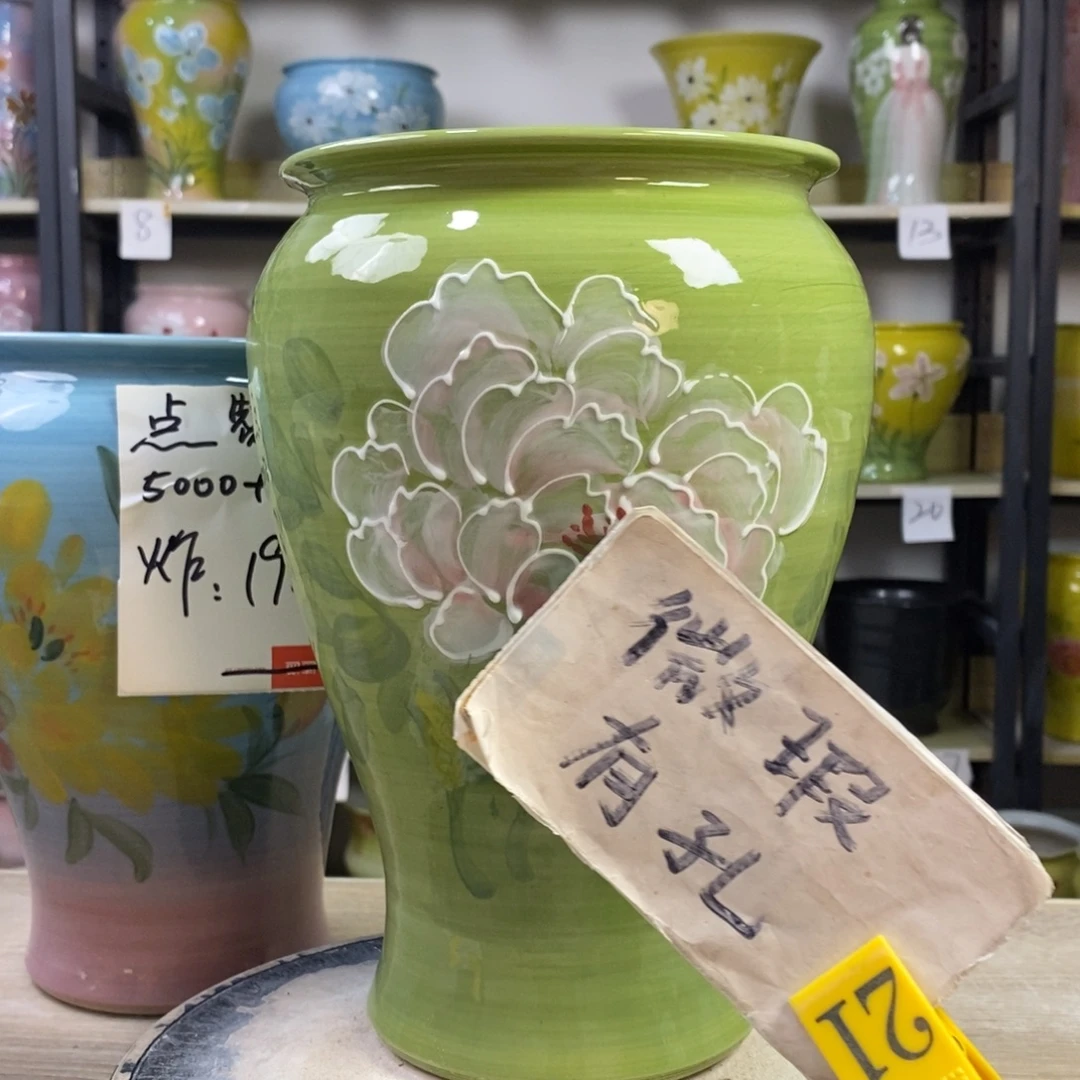 景德镇手工手绘陶瓷花盆