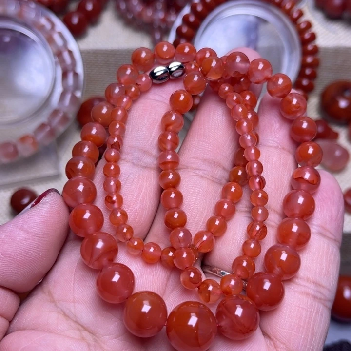 南红玛瑙未镶嵌手链项链