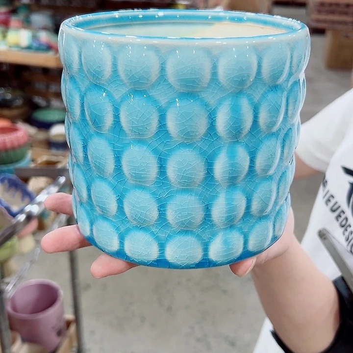 有孔.凑满10元发货多肉陶瓷花盆！