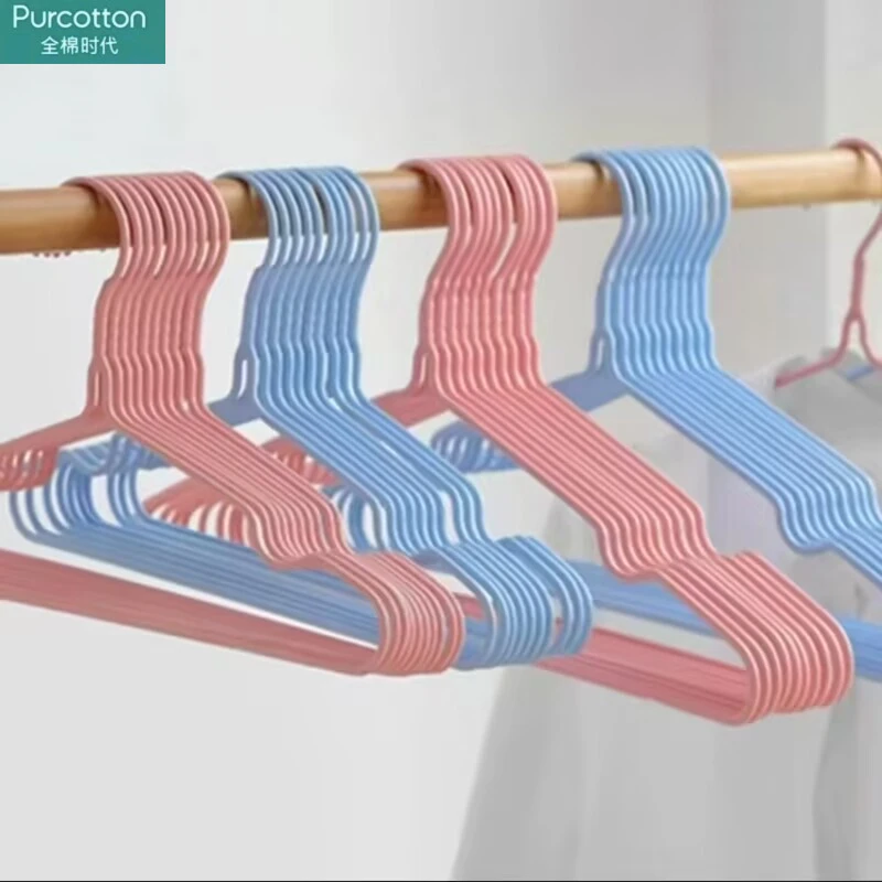 【福利品】10支颜色随机成人衣架防锈防爆晒衣架子无痕晾衣架家用