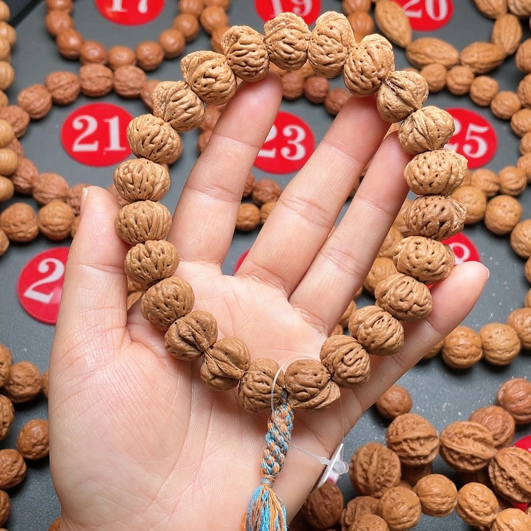 文玩核桃手串桃核蟠桃野生原皮1.6
