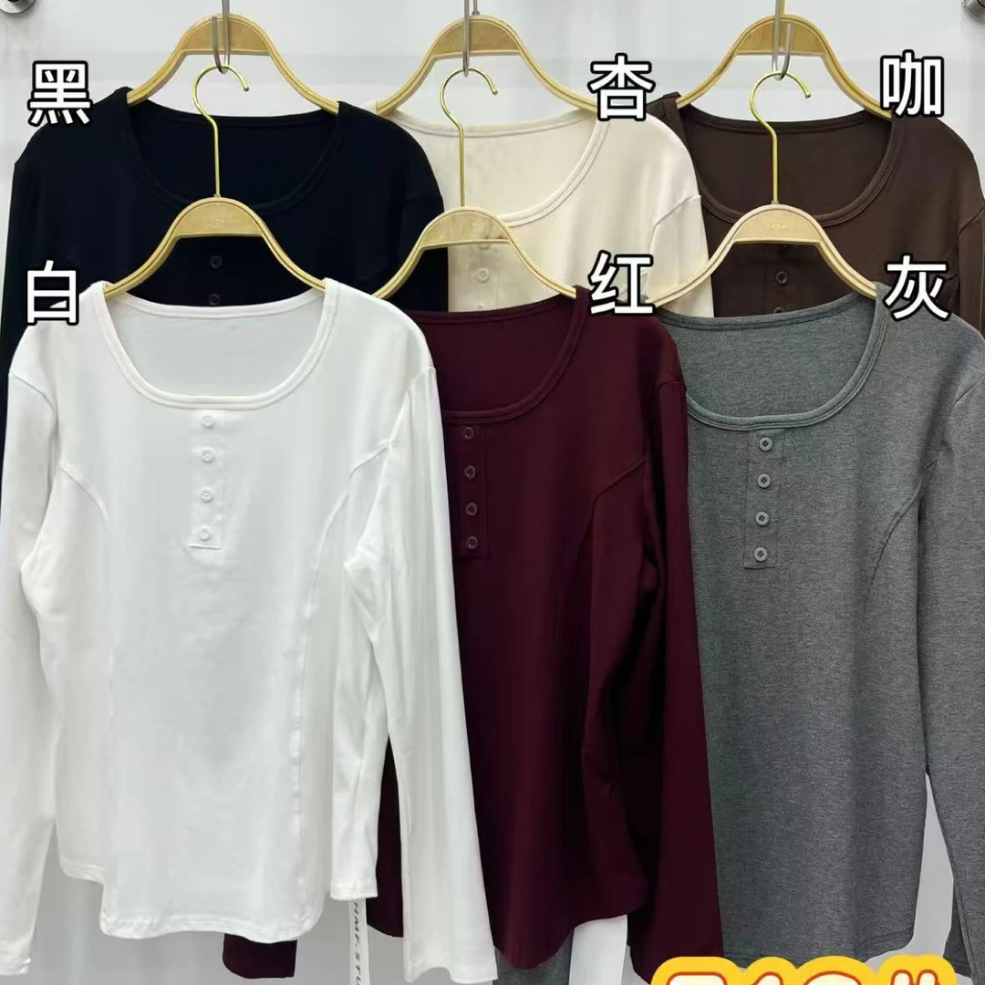 长袖。516,小扣子,简约款,休闲时尚