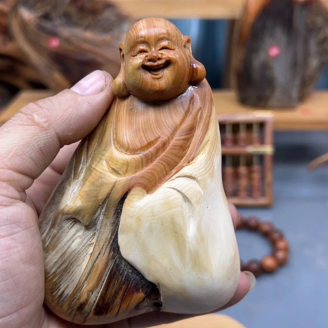 文***饰木崖柏木摆件手把件