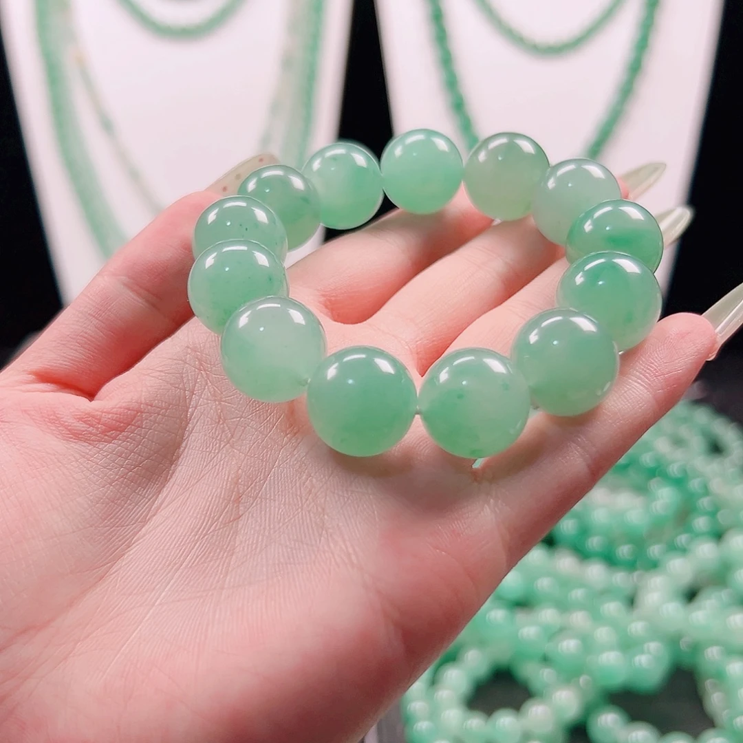 石英质玉（非洲翠）未镶嵌手串