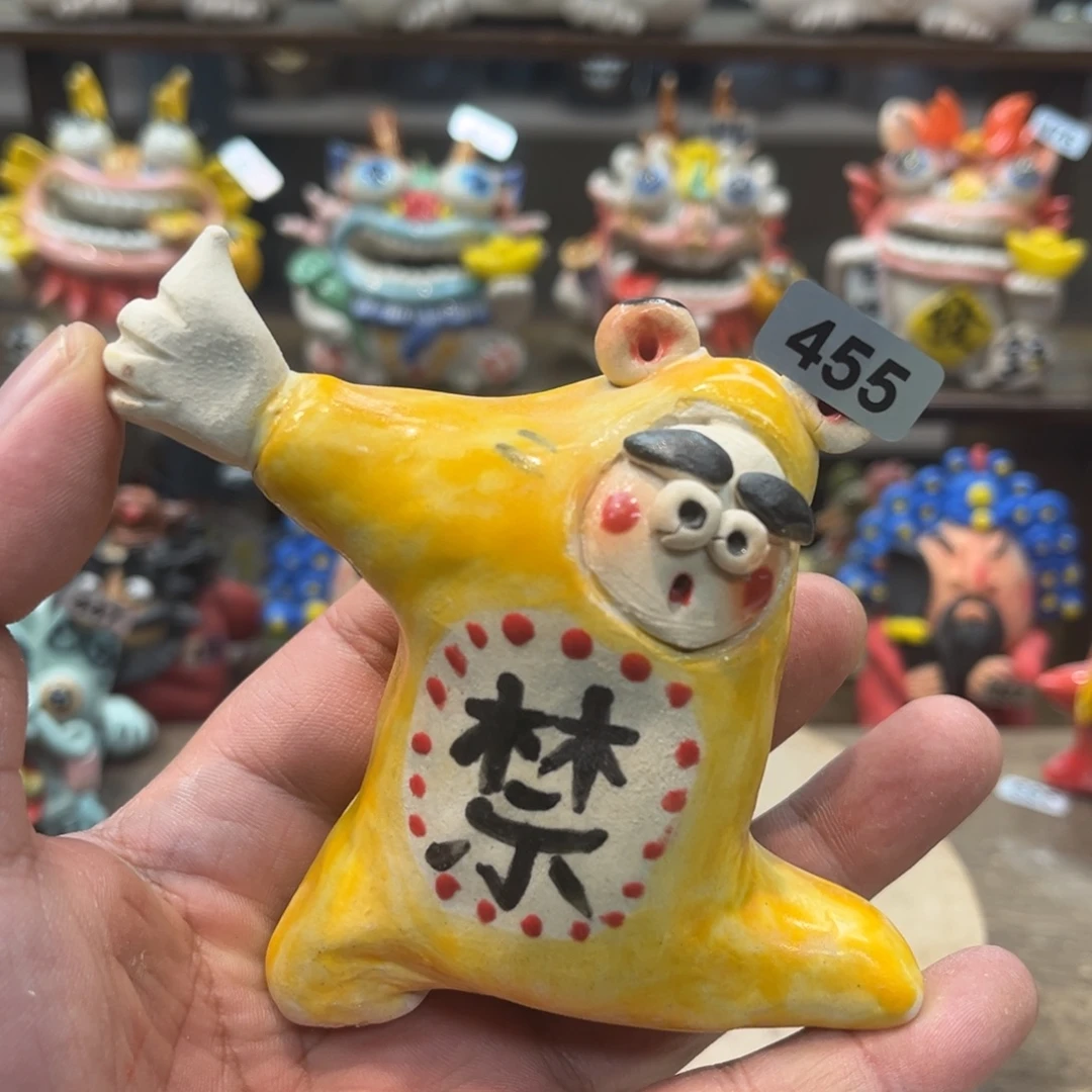 陶瓷纯手工抽象陶瓷摆件455