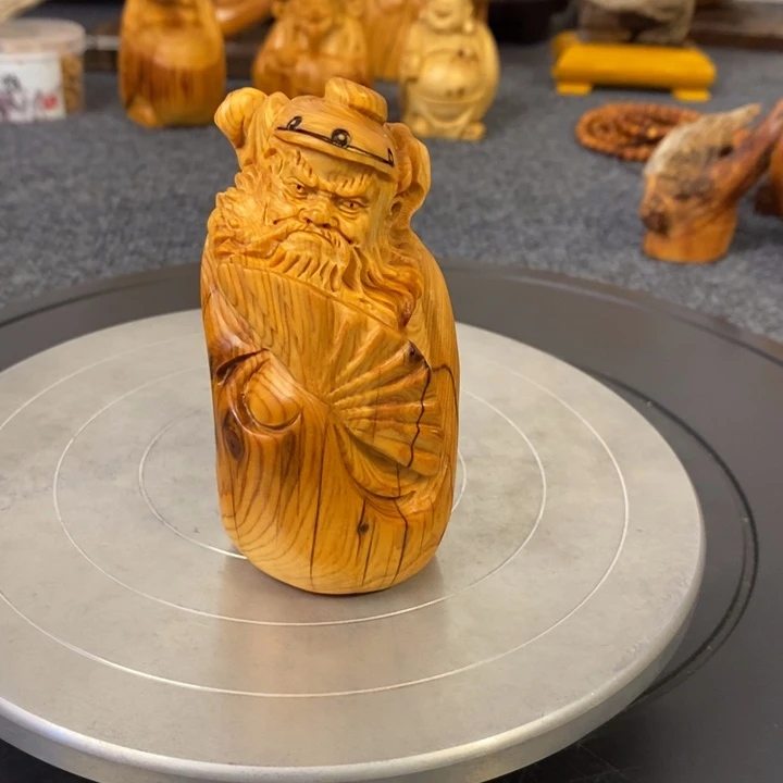 柏木（崖柏）崖柏钟馗手把件小摆件