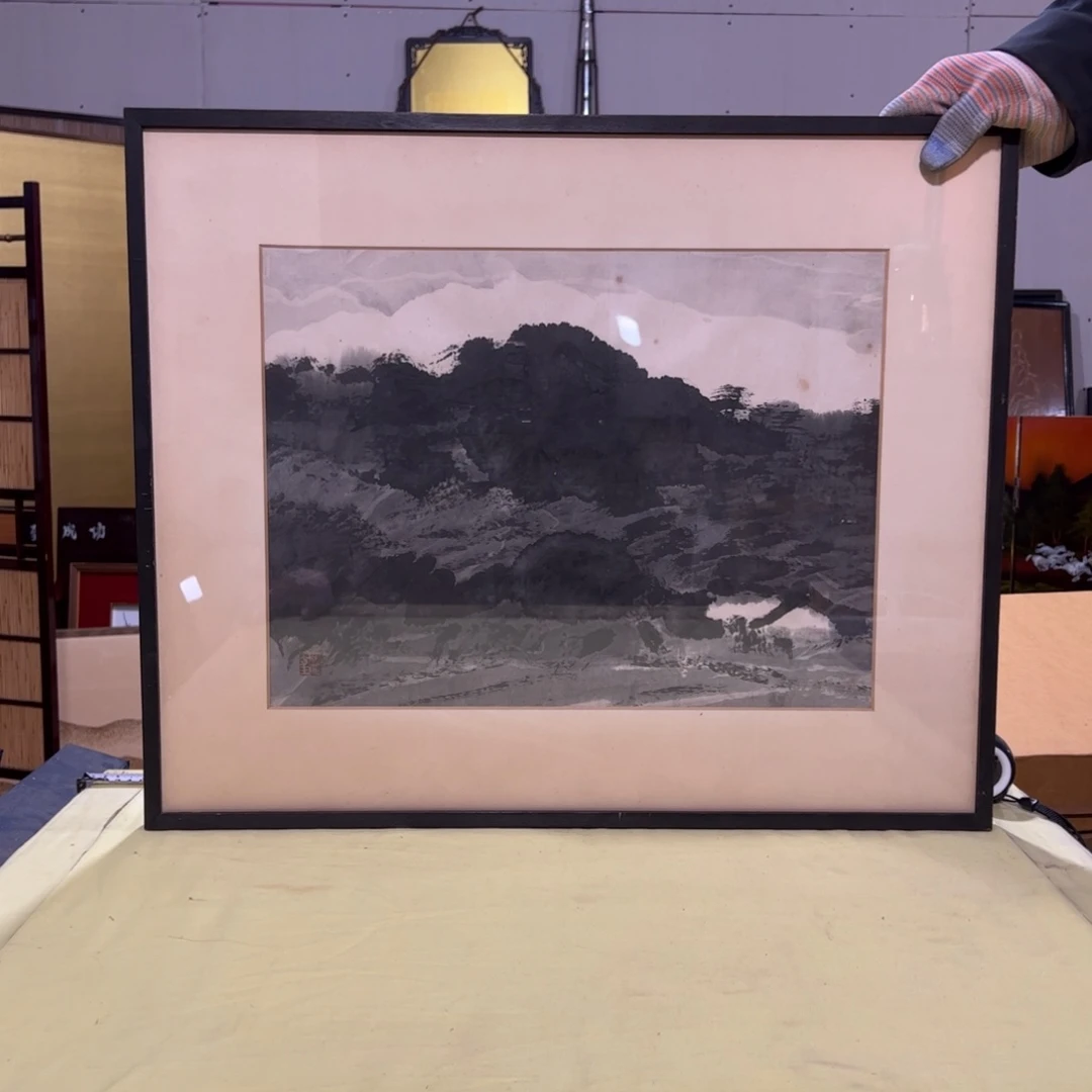 绘画林***0屏风框画茶空间设计