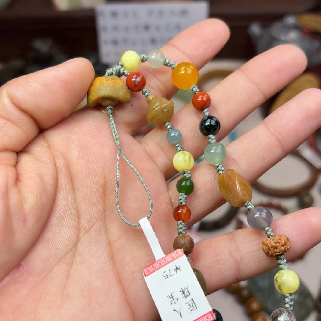 岫岩河磨玉(透闪石质玉)颈饰未镶嵌依***^