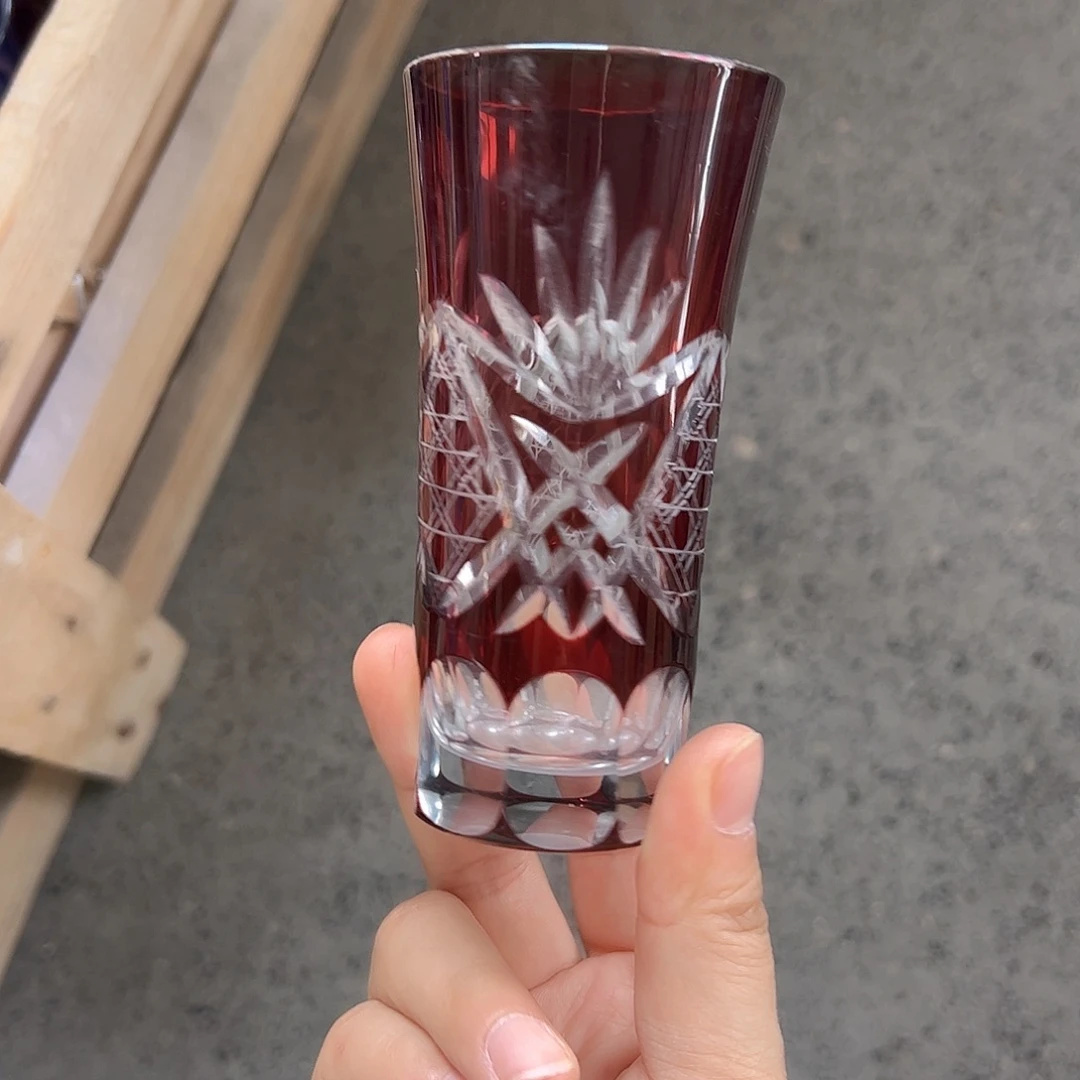 水晶玻璃高脚款微瑕一个