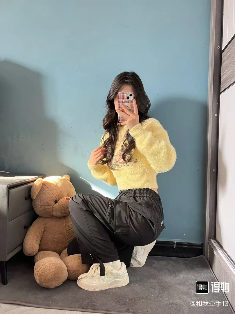 SPONGEBOB-大口袋工装直筒休闲裤 男女同款