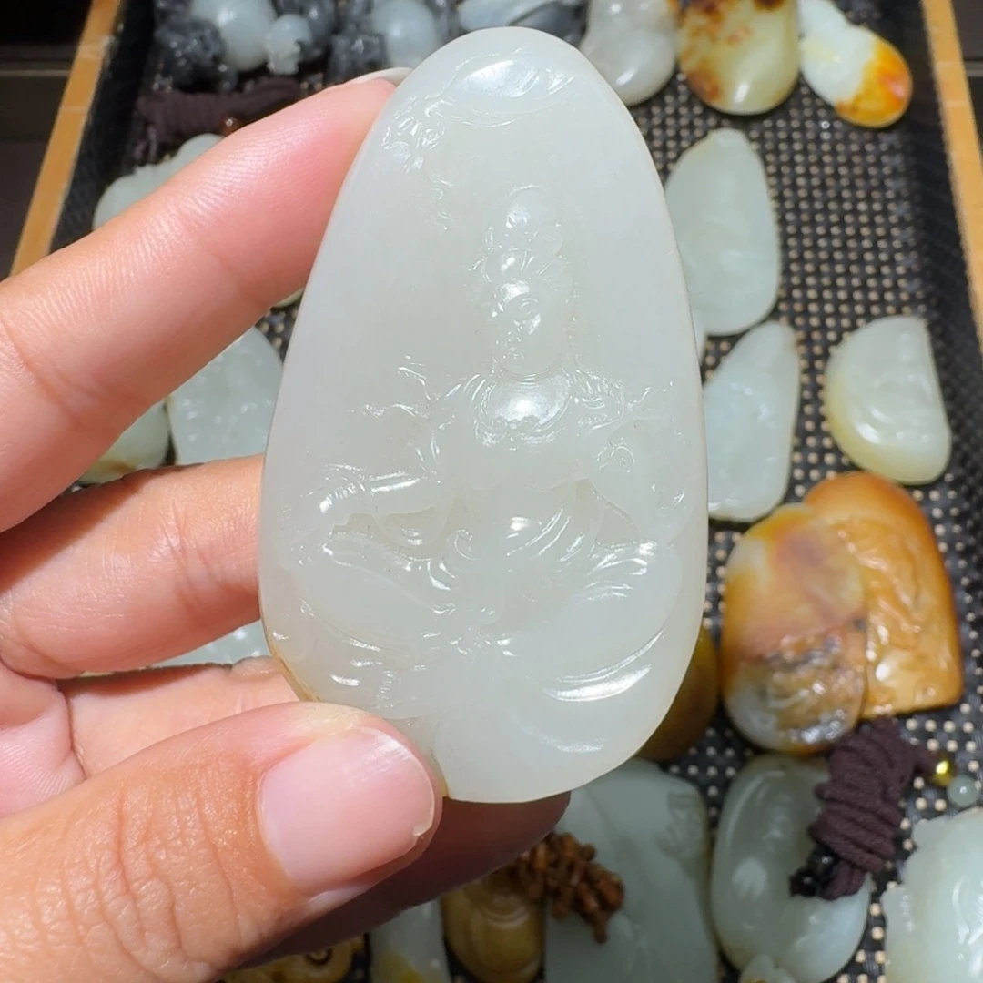 和田玉未镶嵌吊坠(不含链)