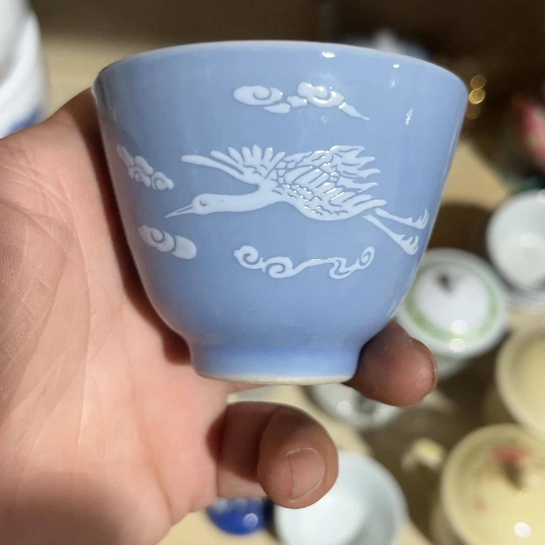 摆件三**头陶瓷56667877666777