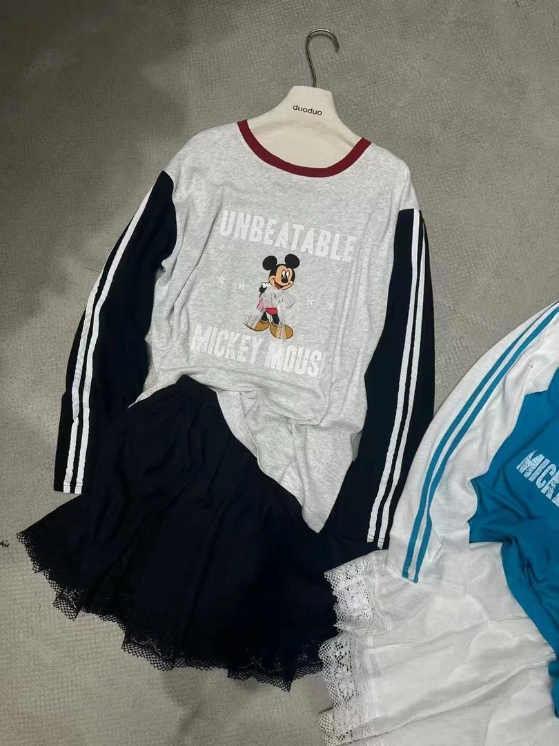 DUODUO新款 很洋气的拼色防晒T恤