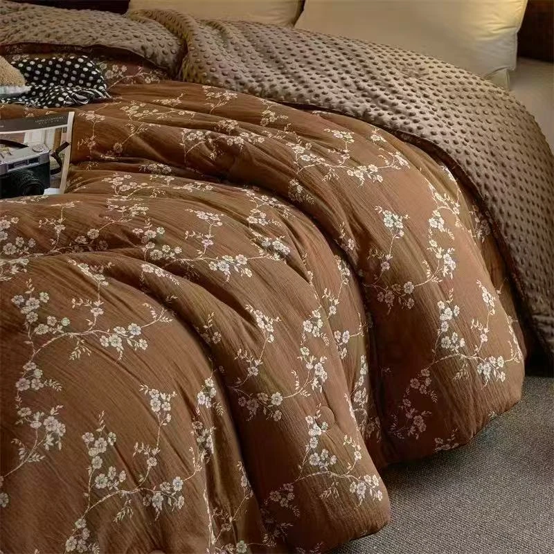 花香如故-双层纱亲肤柔软舒适高奢提花被