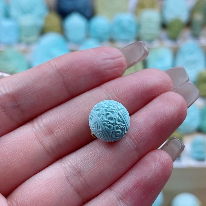 绿松石未镶嵌珠宝奇石12.3mm