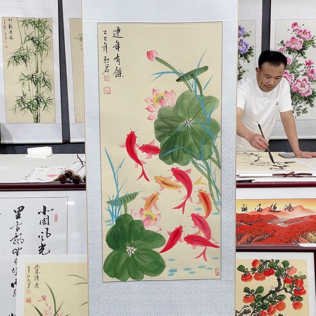 国画手绘手写作品