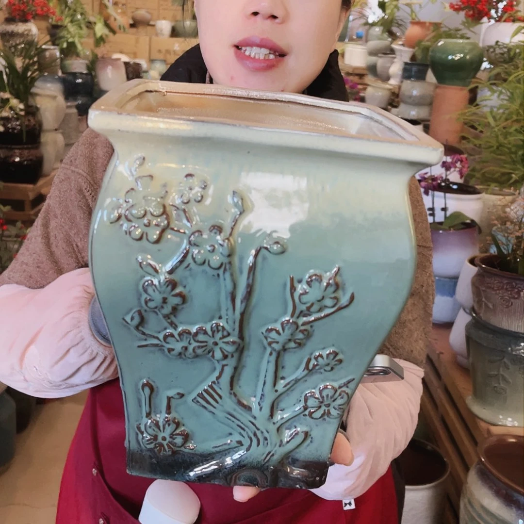 紫砂花盆高度24口径20