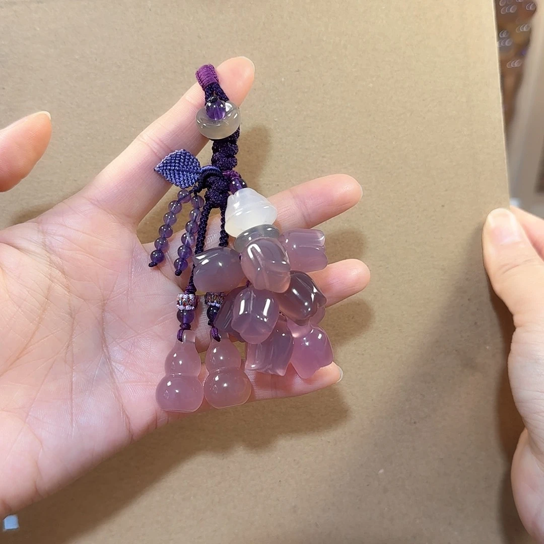 玛瑙/玉髓钥匙挂件未镶嵌平****吃