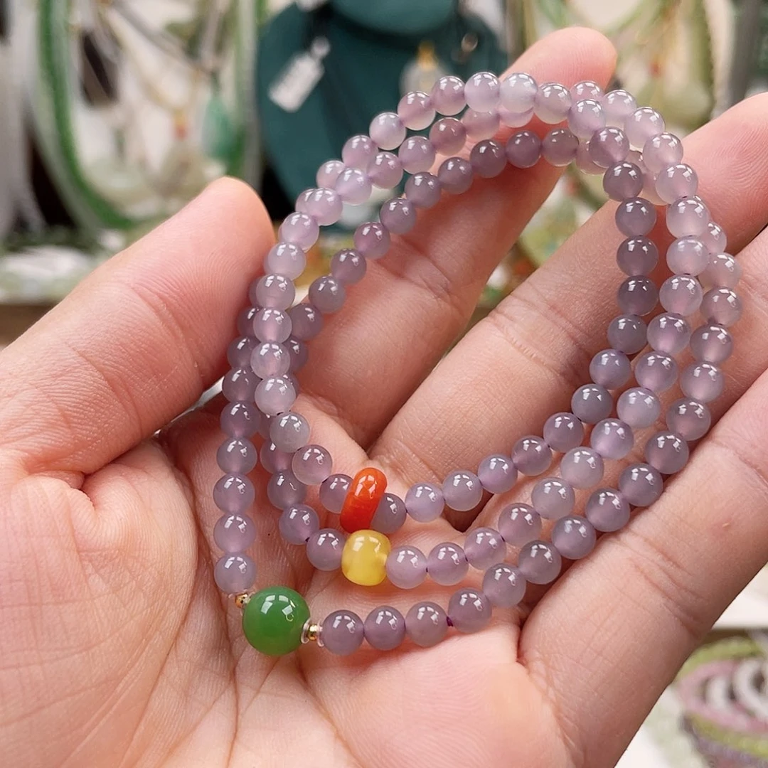 18K金镶嵌手链和田玉5