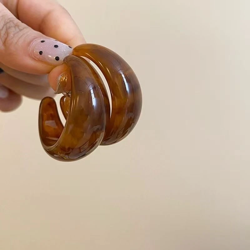 早秋港风耳圈复古几何耳环甜美少女时尚气质小众耳环高级感耳饰