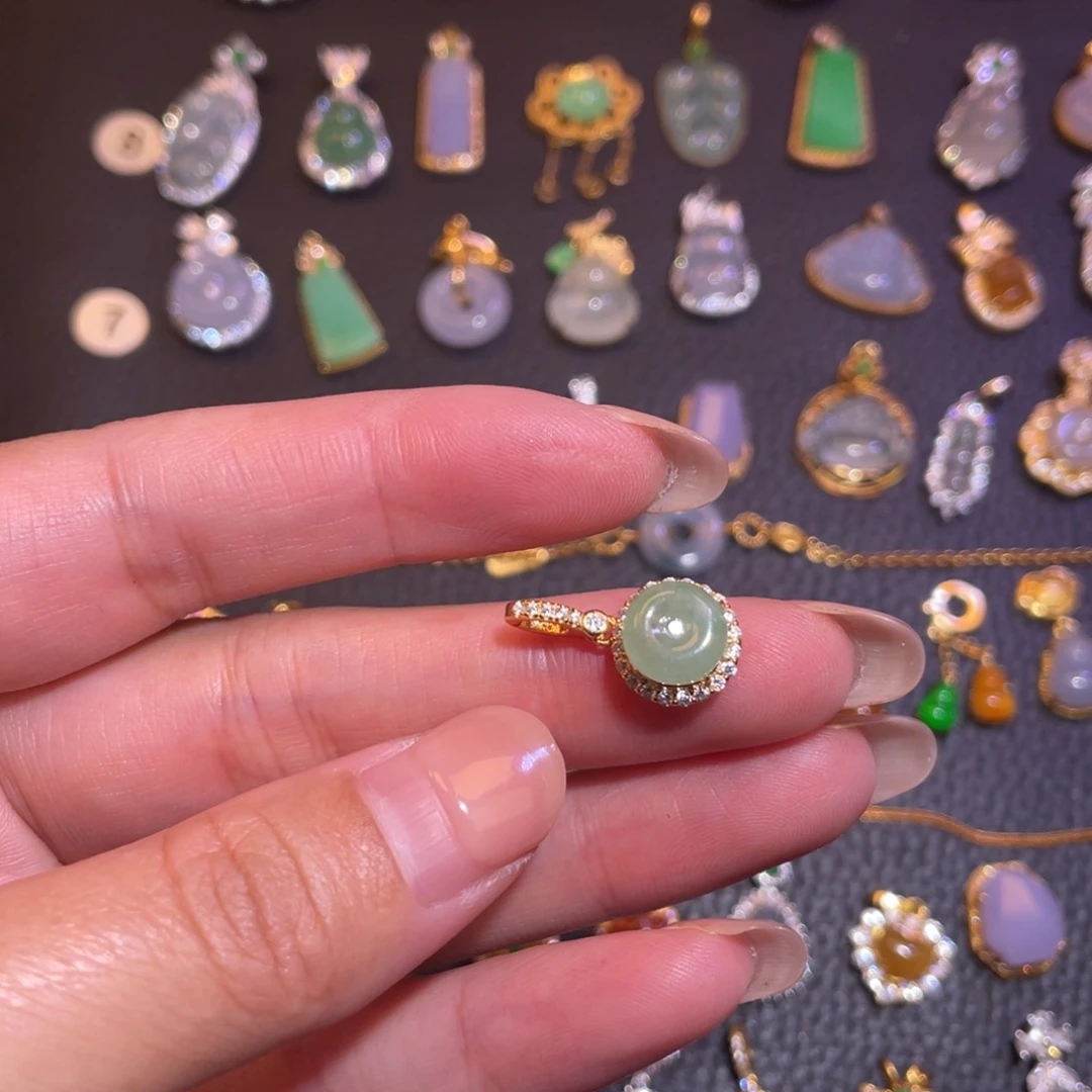 翡翠银S925镶嵌颈饰