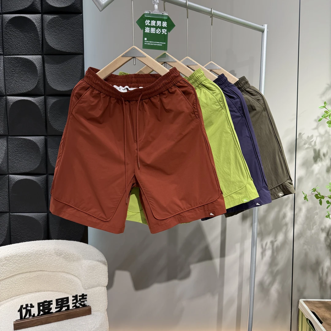 夏季男士宽松纯色休闲沙滩速干运动情侣短裤户外潮流百搭976