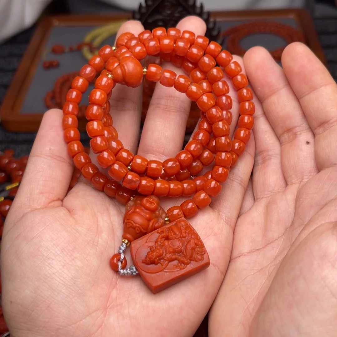 南红玛瑙卡7尺寸未镶嵌