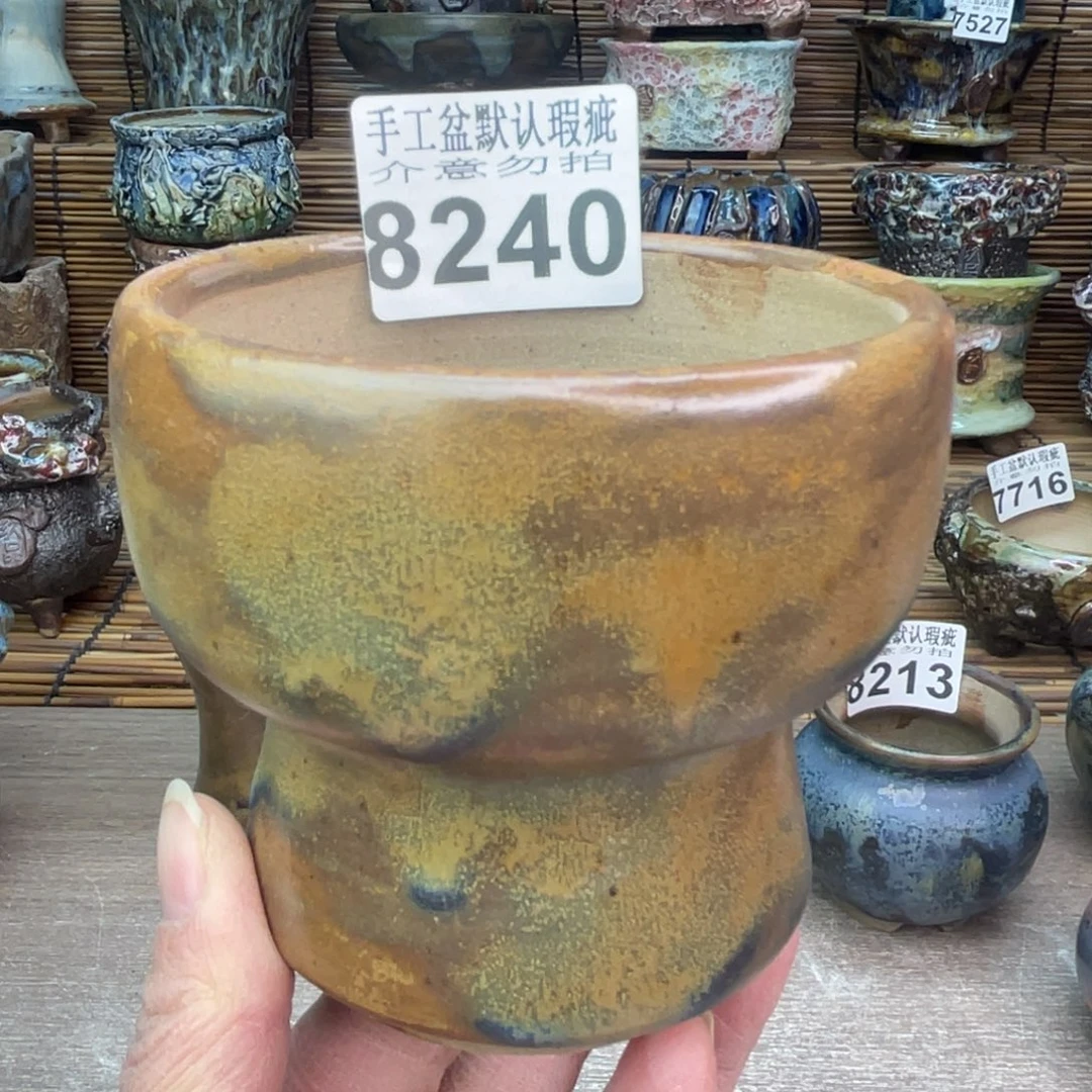 手工花盆默认瑕疵完美者勿拍