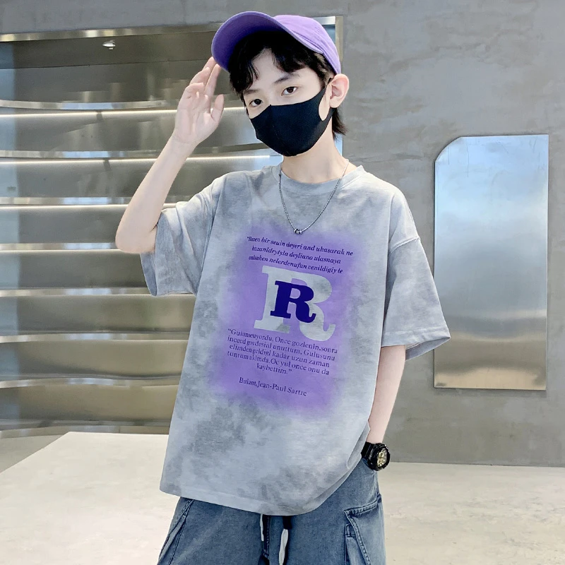 童装男童短袖t恤夏装2025新款儿童上衣夏季纯棉中大童夏款男孩潮t