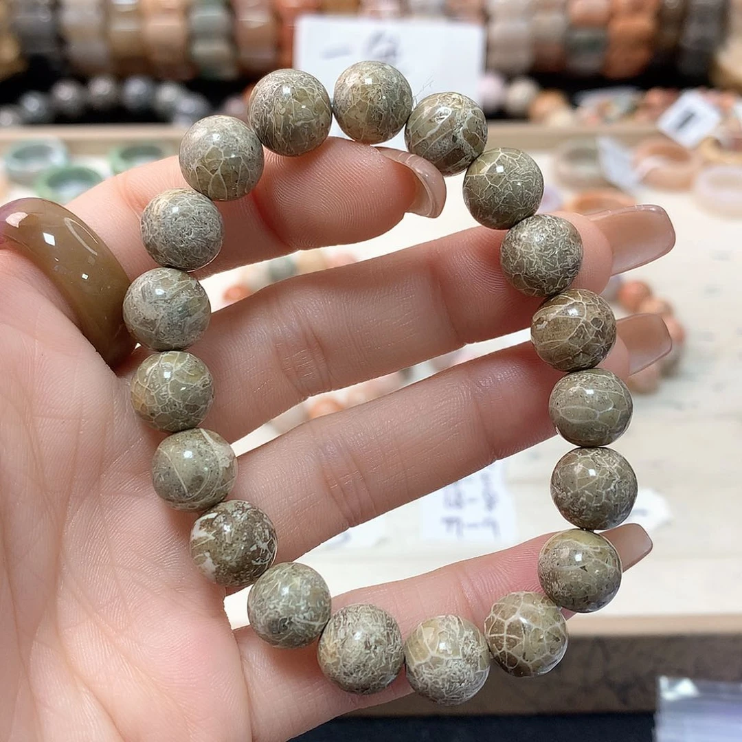 硅化珊瑚（珊瑚玉）手链未镶嵌云*月745