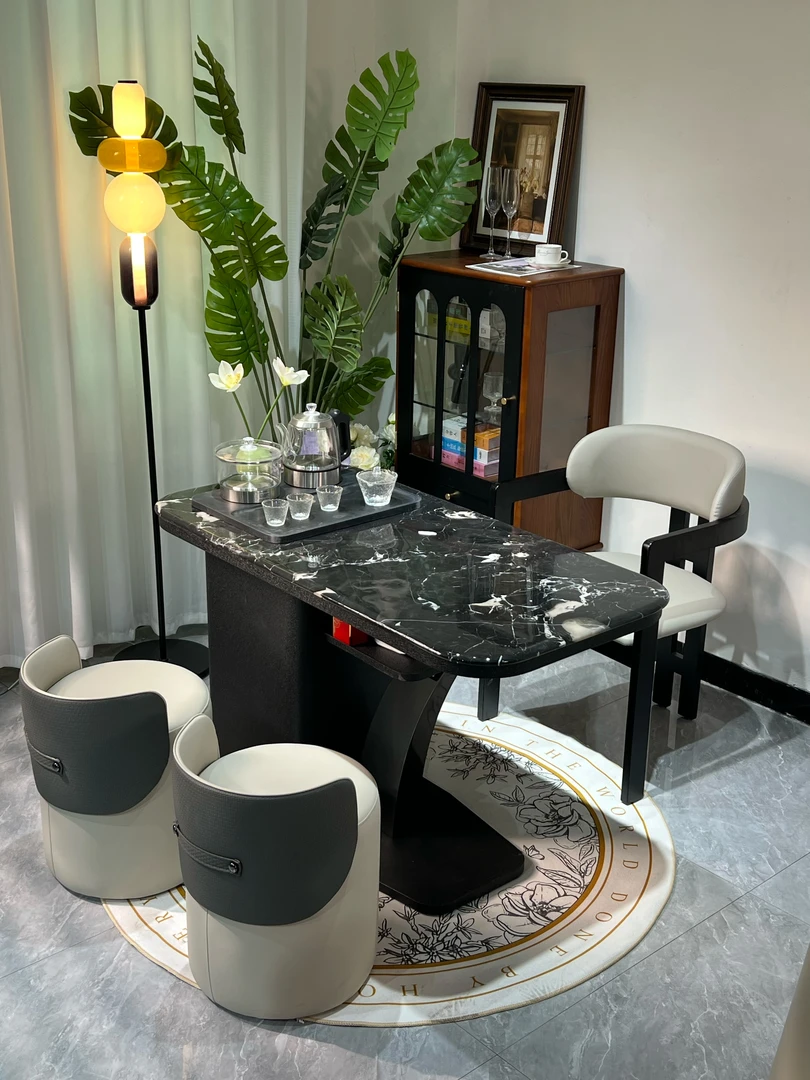 【玄黛茶台】2025新款奢石茶桌椅组合客厅现代轻奢高级办公家用一体