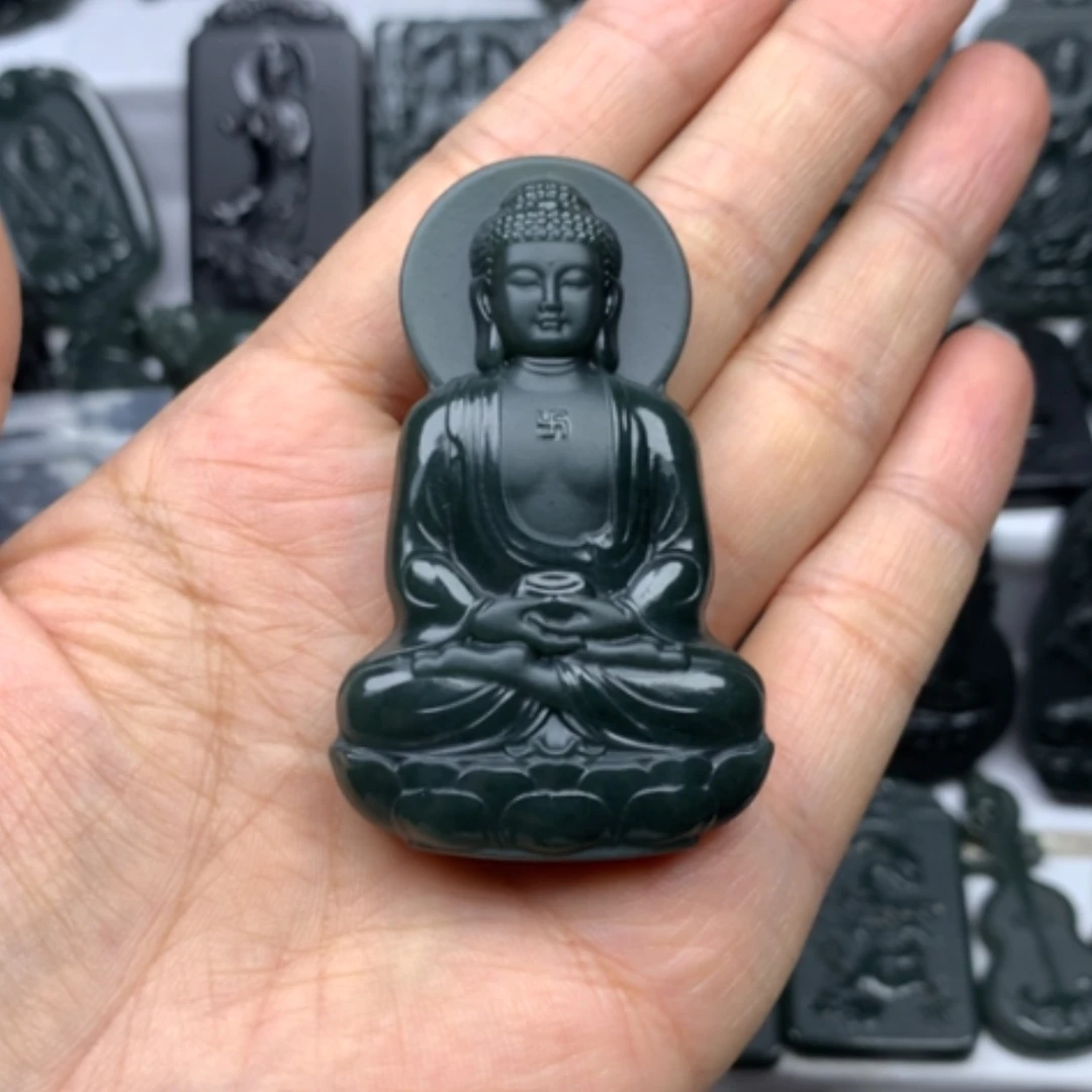 【闪购商品】和田玉未镶嵌颈饰不****怪双面雕刻