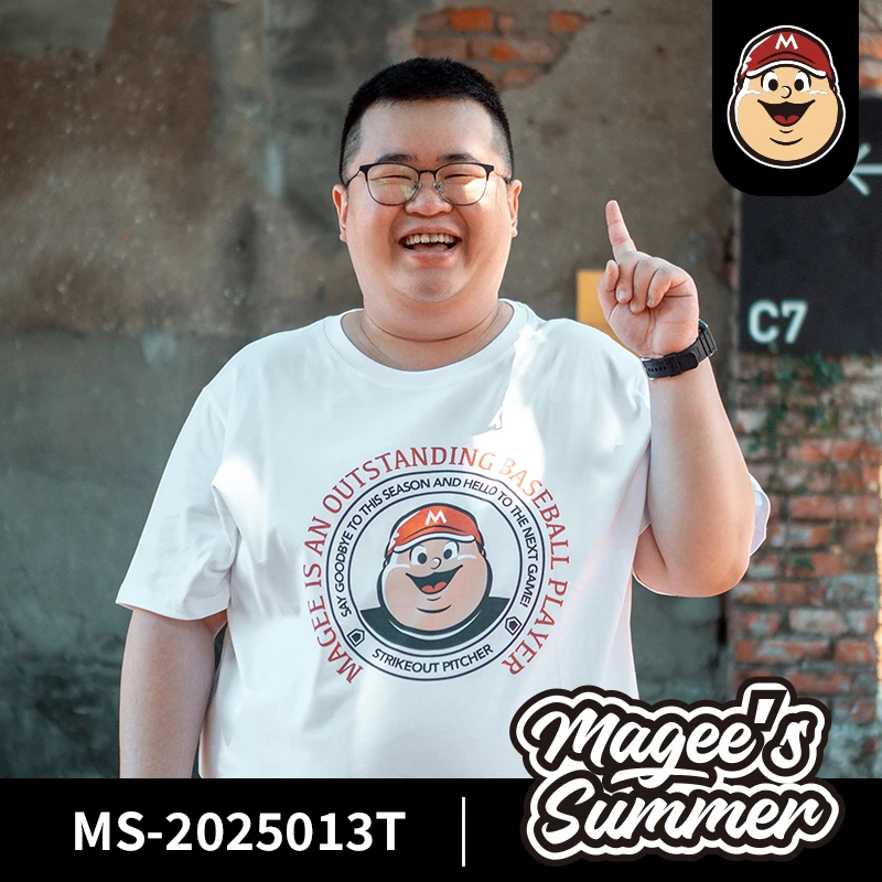 magee’s summer【麦基的夏天24013T】大码胖男美式纯棉T恤300斤宽松