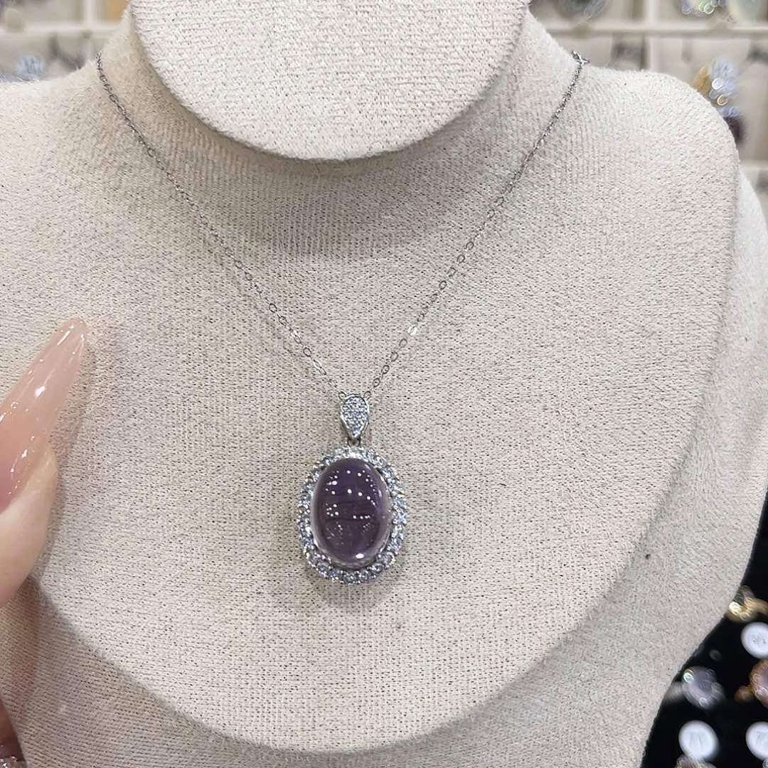 s***t紫晶银S925镶嵌吊坠(不含链)不要链条