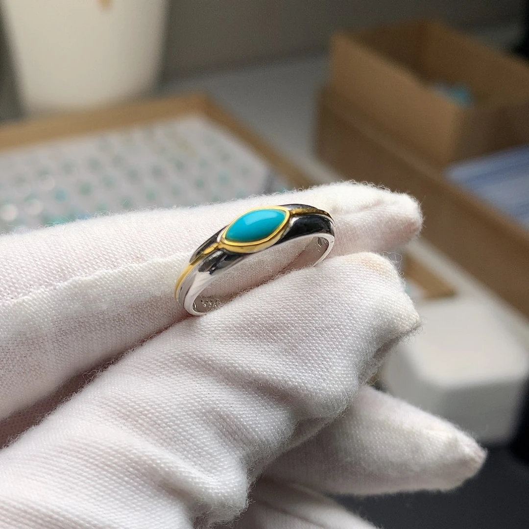 银S925镶嵌绿松石珠宝奇石