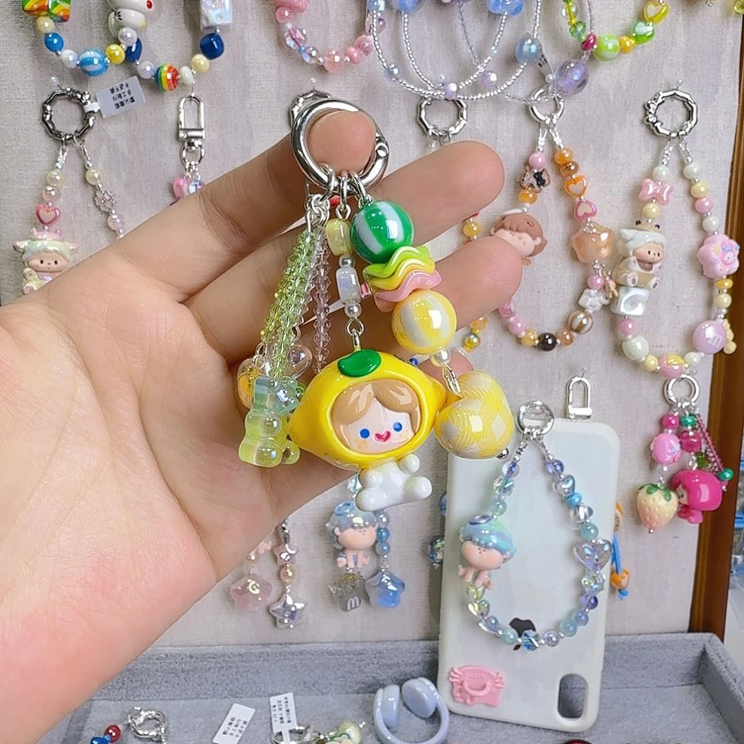?****呐柠檬帽帽 手机链钥匙扣