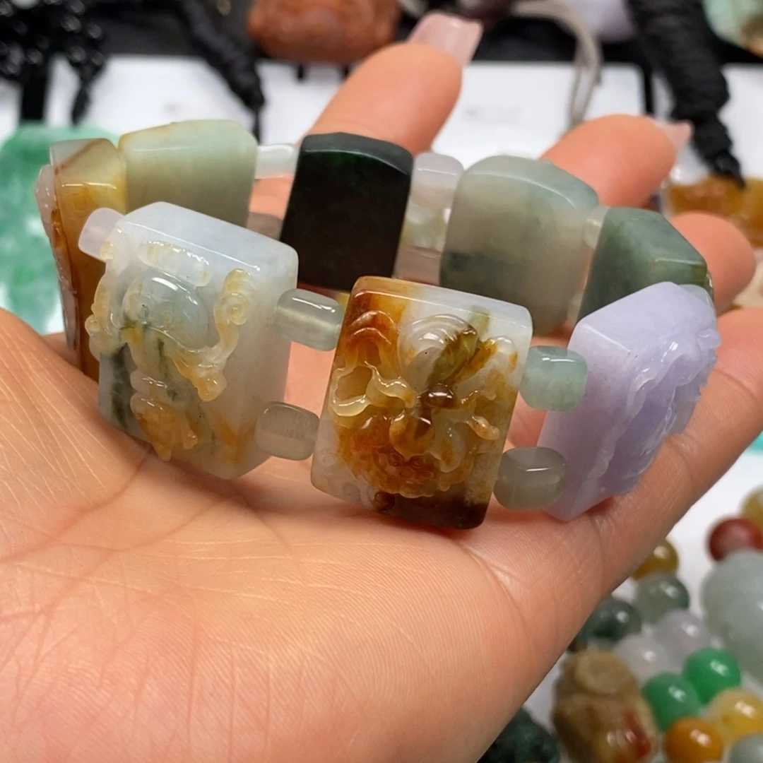 翡翠手链未镶嵌海**笑