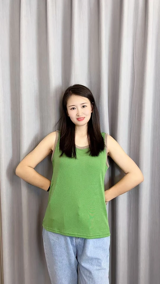 2025夏季时尚百搭无袖吊带修身遮肉大码漂亮女装妈妈装纯色宽松