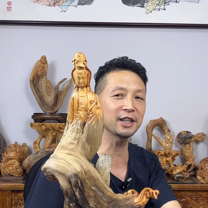 桑***珠柏木（崖柏）崖柏观音
