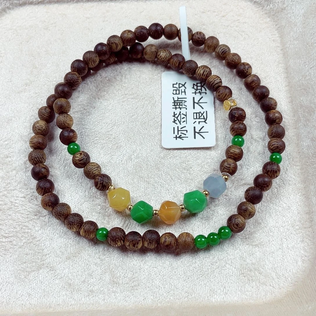 翡翠未镶嵌手链天然缅甸翡翠A货卡6