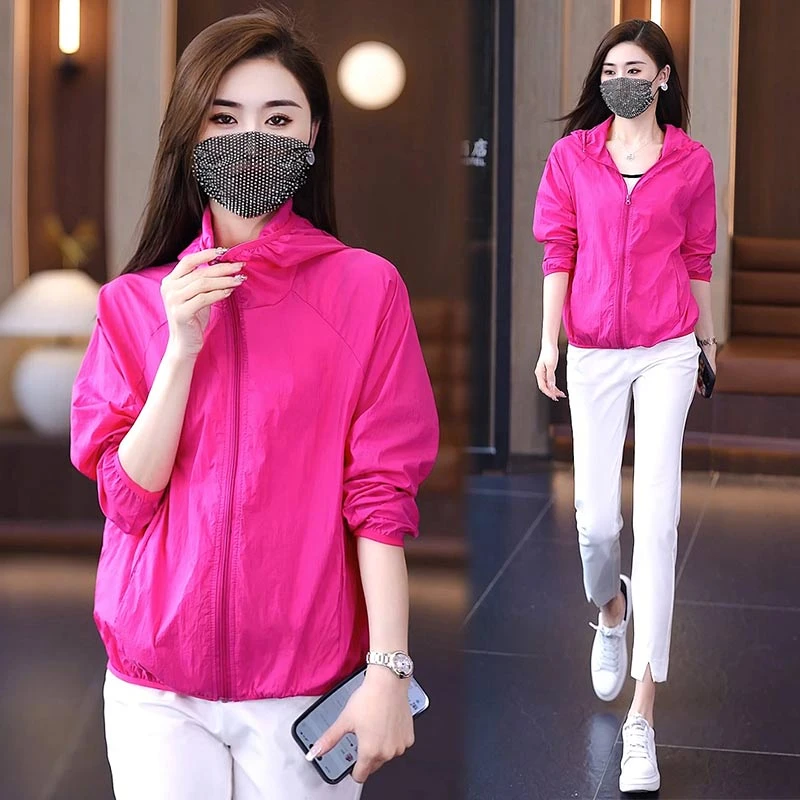 防晒衣女夏季薄款2025年新款防晒服外穿宽松小个子大码透气短外套