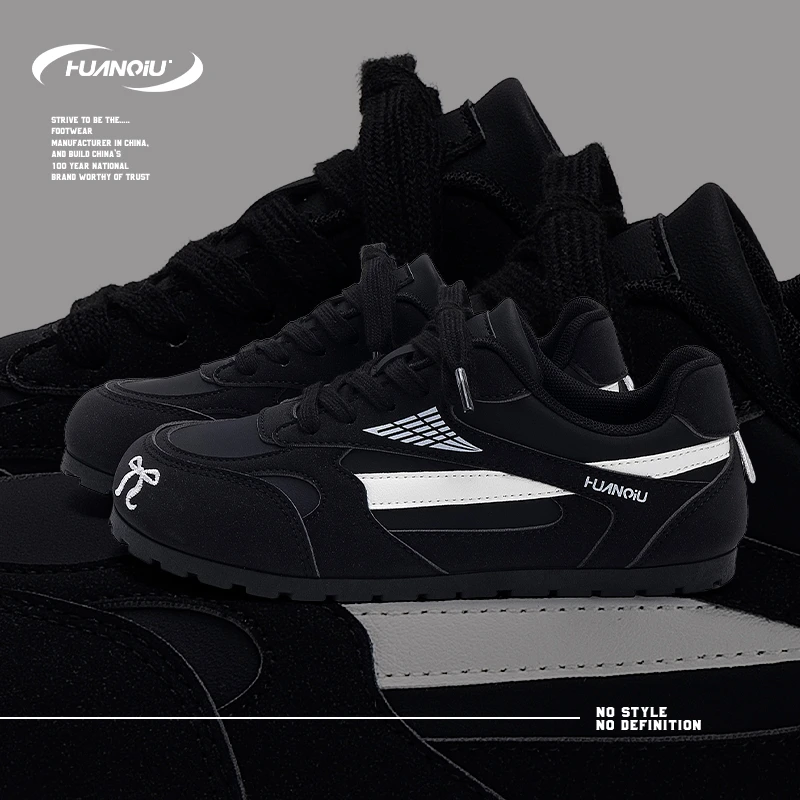 HUANQIU/环球舒适简约百搭板鞋女鞋2025秋季新款时尚运动休闲鞋子